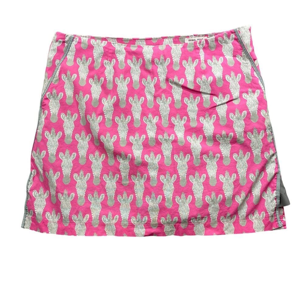 Golftini 8 Cotton Spandex Animal Print Skort Side Zip